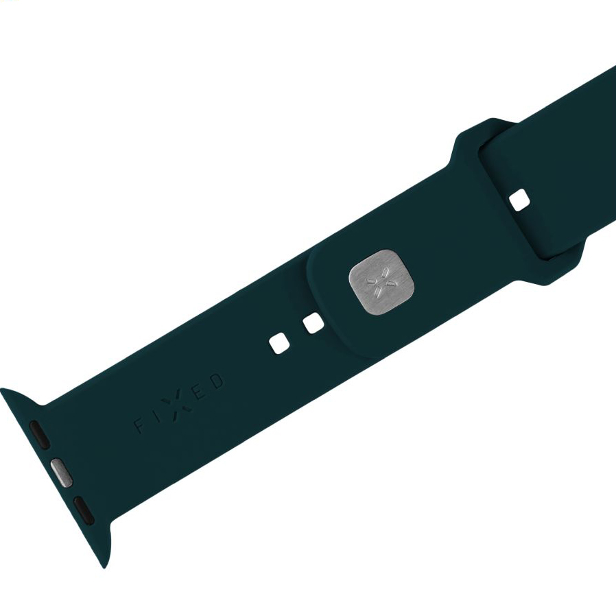 Silikonowy pasek Fixed Silicone Strap do Apple Watch 44/45/46/49 mm, ciemnozielony